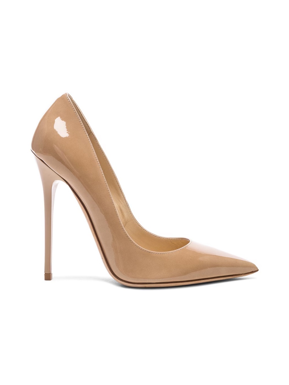 JIMMY CHOO Anouk 120 Patent Leather Pump in nude